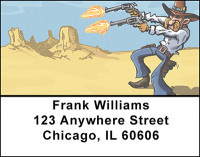 Cartoon Cowboys Address Labels | LBBAL-39
