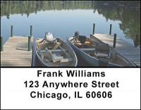 Fresh Water Fishing Boats Address Labels | LBBAL-41