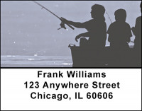 Fresh Water Fishing Boats Address Labels | LBBAL-41