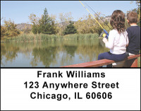 Kids Fishing Address Labels | LBBAL-48