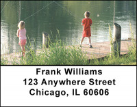 Kids Fishing Address Labels | LBBAL-48