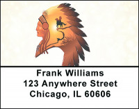 Native American Silhouettes Address Labels | LBBAL-64