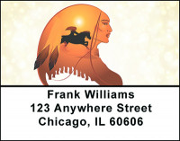 Native American Women Address Labels | LBBAL-65