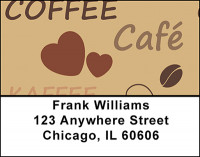 Coffee Collage Address Labels | LBBAL-67