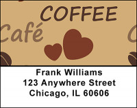 Coffee Collage Address Labels | LBBAL-67