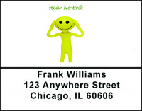 Hear-Speak-See No Evil Address Labels | LBBAL-77