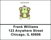 See-Speak-Hear No Evil Address Labels | LBBAL-78