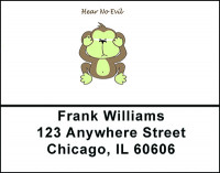 See-Speak-Hear No Evil Address Labels | LBBAL-78