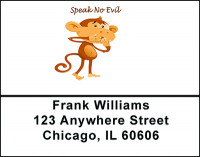 Speak-Hear-See No Evil Address Labels | LBBAL-79