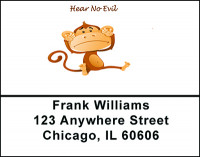 Speak-Hear-See No Evil Address Labels | LBBAL-79