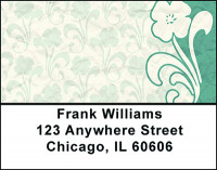 Vintage Green Damask Address Labels | LBBAL-84