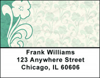 Vintage Green Damask Address Labels | LBBAL-84