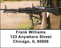 Military Machine Guns Address Labels | LBBAM-27