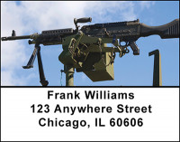 Military Machine Guns Address Labels | LBBAM-27