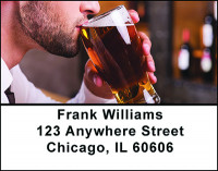Drinking Beer Address Labels | LBBAM-42