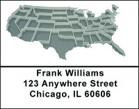 Map of the U.S.A. Address Labels | LBBAM-50