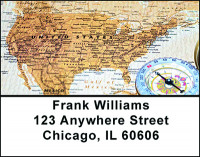 Map of the U.S.A. Address Labels | LBBAM-50