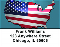 Map of the U.S.A. Address Labels | LBBAM-50