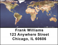 Map of the World Address Labels | LBBAM-51