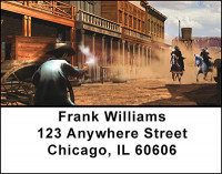 Western Cowboy Gunfights & Justice Address Labels | LBBAM-73