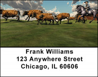 Western Cowboy Art Address Labels | LBBAM-74