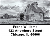 Vintage Farm Buildings Address Labels | LBBAM-78