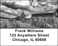 Vintage Farm Buildings Address Labels | LBBAM-78