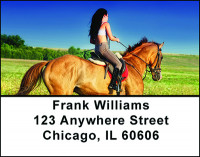 Cowgirls & Horses Address Labels | LBBAM-89