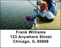 Take A Kid Fishing Address Labels | LBBAN-03