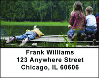 Take A Kid Fishing Address Labels | LBBAN-03