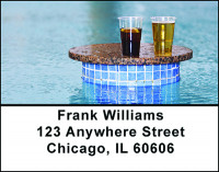 Poolside Bar Drinks Address Labels | LBBAN-51