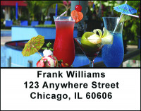 Poolside Bar Drinks Address Labels | LBBAN-51