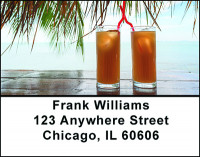 Poolside Bar Drinks Address Labels | LBBAN-51