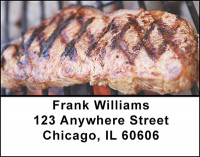 Grilling Meat On The Grill Address Labels | LBBAN-53