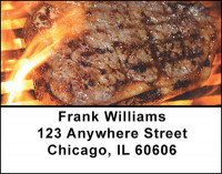 Grilling Meat On The Grill Address Labels | LBBAN-53