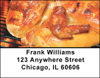 Grilling Meat On The Grill Address Labels | LBBAN-53