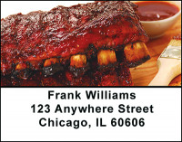 Grilled Food Address Labels | LBBAN-54