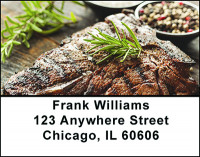 Grilled Food Address Labels | LBBAN-54