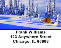 Winter Camping Address Labels | LBBAN-72