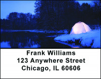 Winter Camping Address Labels | LBBAN-72