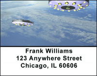 Invading Aliens Address Labels | LBBAO-31