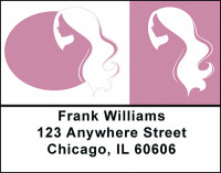 A Stylist Silhouette Address Labels | LBBAP-36