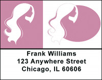 A Stylist Silhouette Address Labels | LBBAP-36