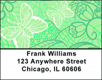 Lace Butterflies Address Labels | LBBAP-44