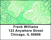 Lace Butterflies Address Labels | LBBAP-44
