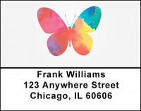 Rainbow Butterflies Address Labels | LBBAP-46
