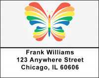 Rainbow Butterflies Address Labels | LBBAP-46