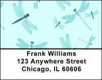 Dragonflies on Blue Address Labels | LBBAP-70