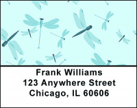 Dragonflies on Blue Address Labels | LBBAP-70