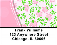 Pink Rose Splash Address Labels | LBBAP-75